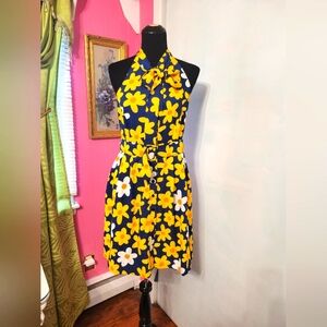Modcloth Yellow and Orange Floral Dress